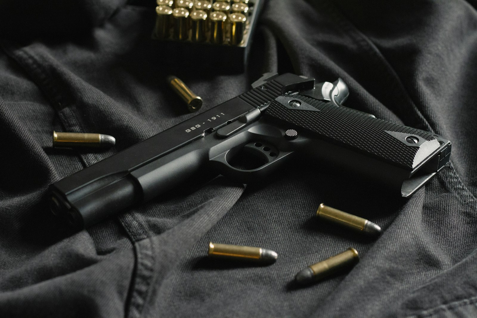 A home-defense handgun ready in a quick-access setup